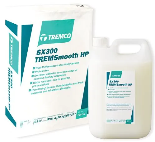 Tremco SX300 Tremsmooth HP Latex Underlayment (Unit) smoothing compound or DPM